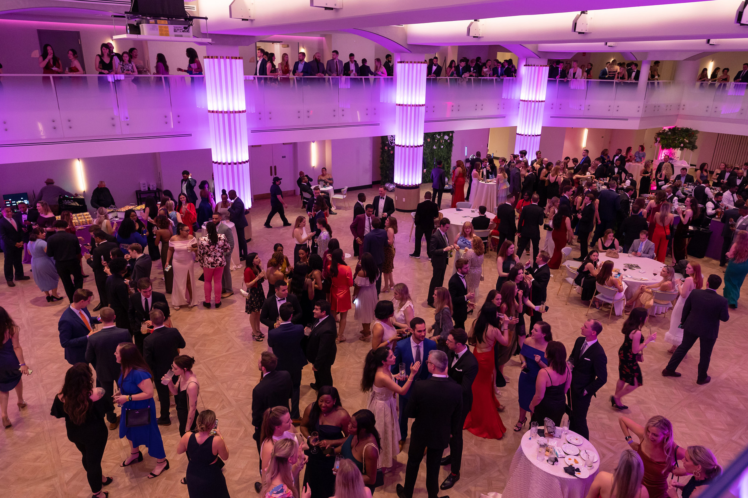 Formal gala reception in grand ballroom