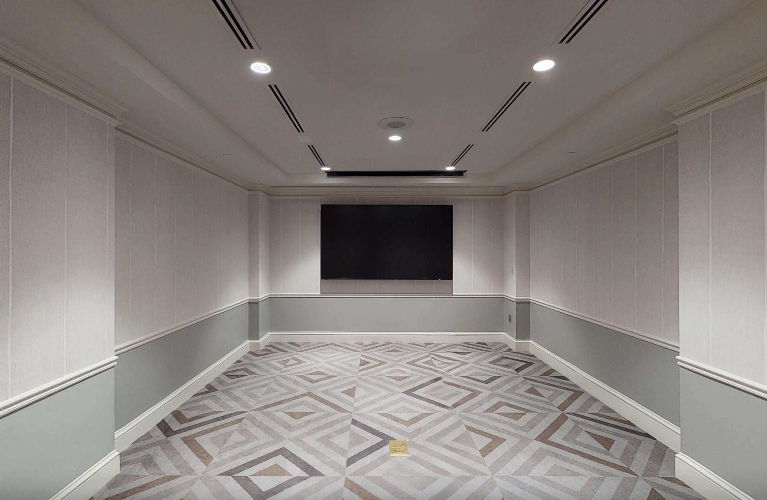 meeting room with audio-visual display