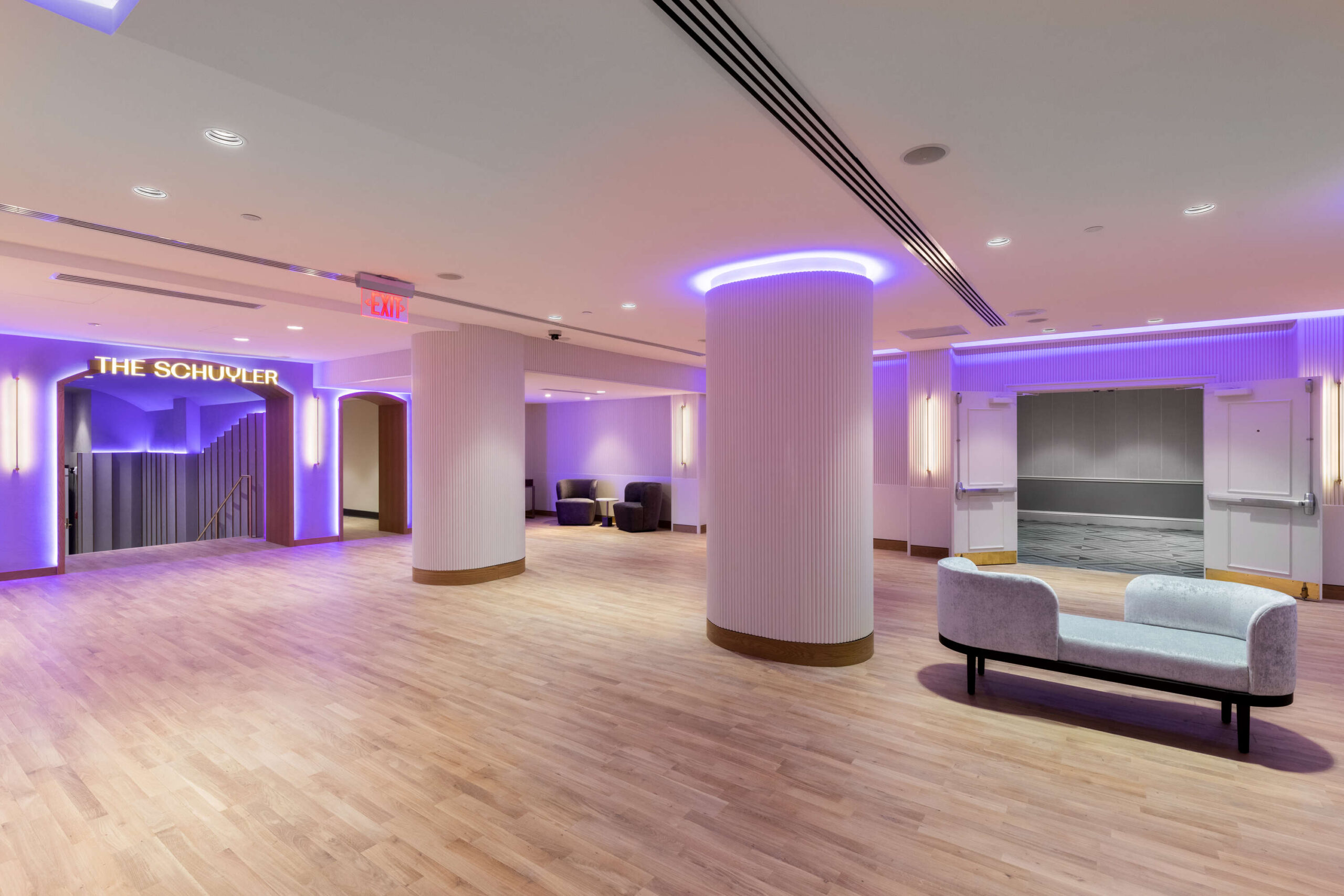 area in front of the The Schuyler for prefunction meetings