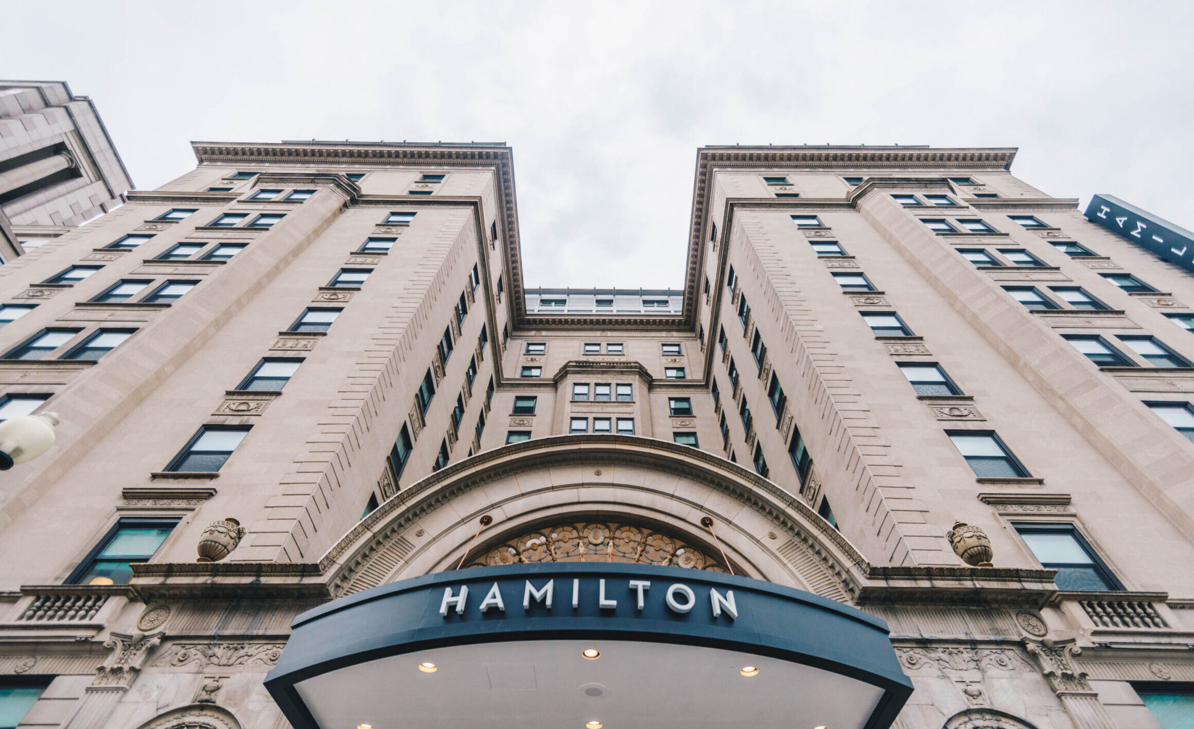 front view of hamilton highlighting architectural details